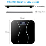 400lb Digital Body Weight Scale Bathroom Fitness Backlit LCD Display + 2 Battery